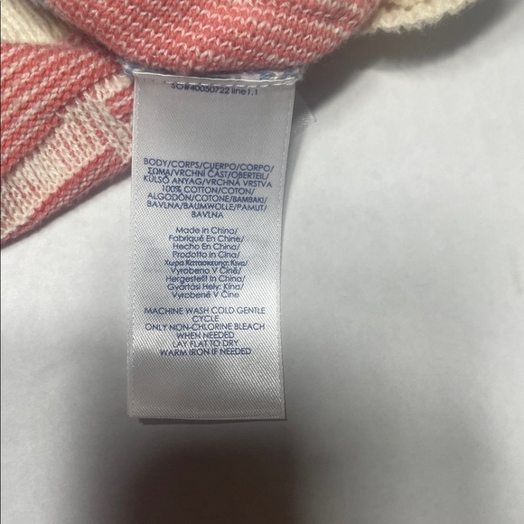 Chapss women v neck sweater Grey Blue tipped acents cotton blend size L - Picture 9 of 9